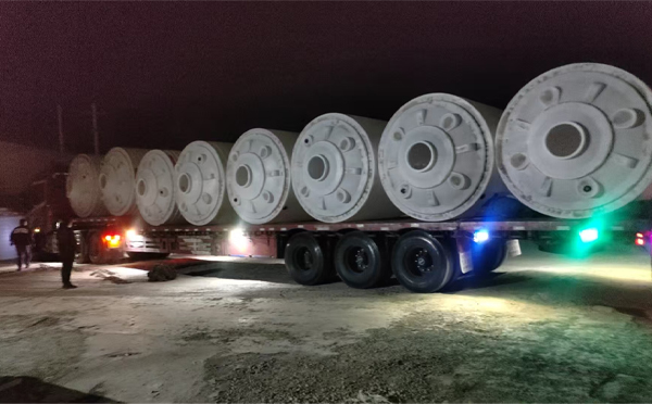 康乐锥底桶交付现场